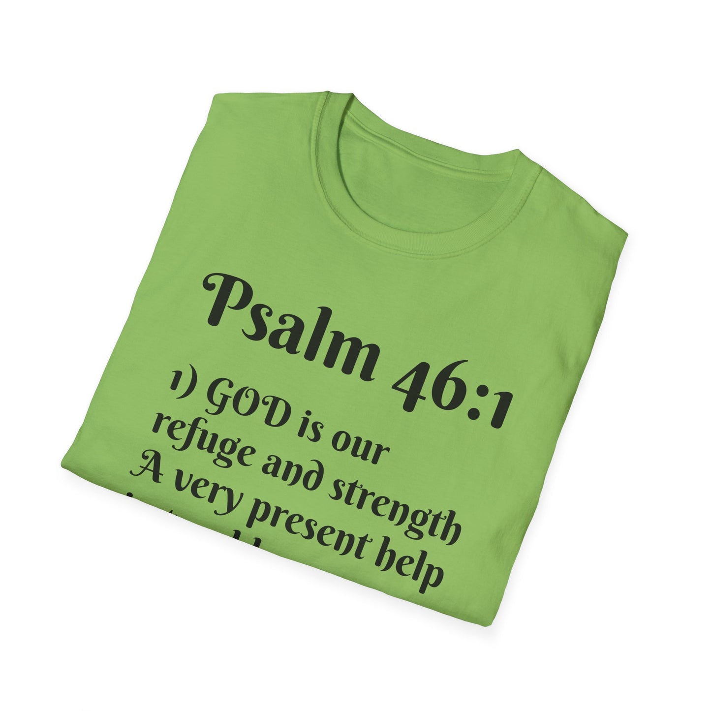 Inspirational Quote T-Shirt | Psalm 46:1 | Unisex Tee, Gift for Faith, Christian Apparel, Motivational Wear, Relaxed Fit