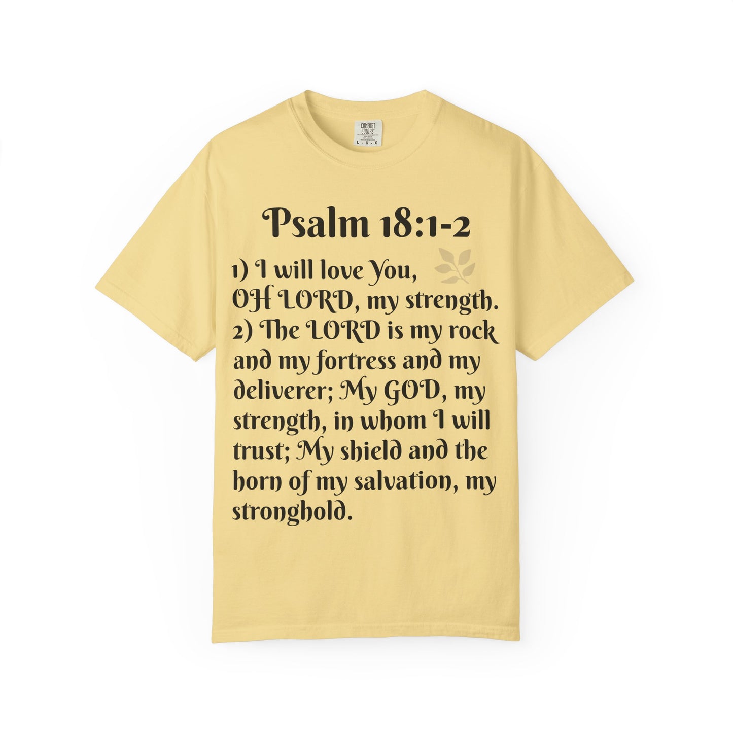 Faith-Inspired Unisex T-Shirt, Psalm 18:1-2 Shirt, Christian Gift, Inspirational Tee, Spiritual Apparel