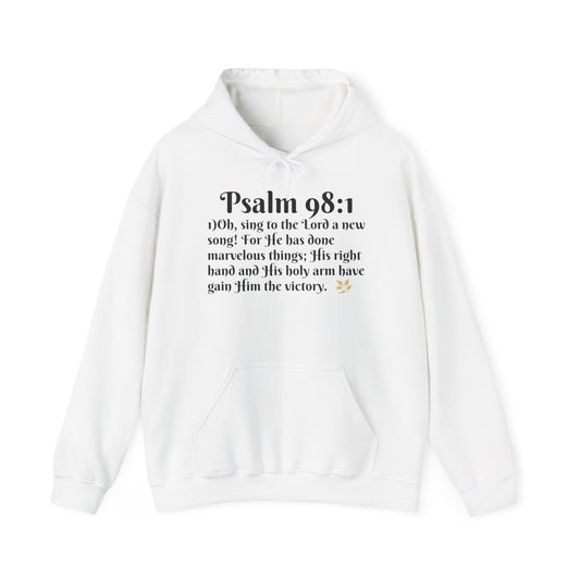 Faith-Inspired Unisex Heavy Blend Hoodie - Psalm 98:1 Verse Sweatshirt for Comfort & Inspiration, Cozy Gift, Church Apparel, Bible [...]