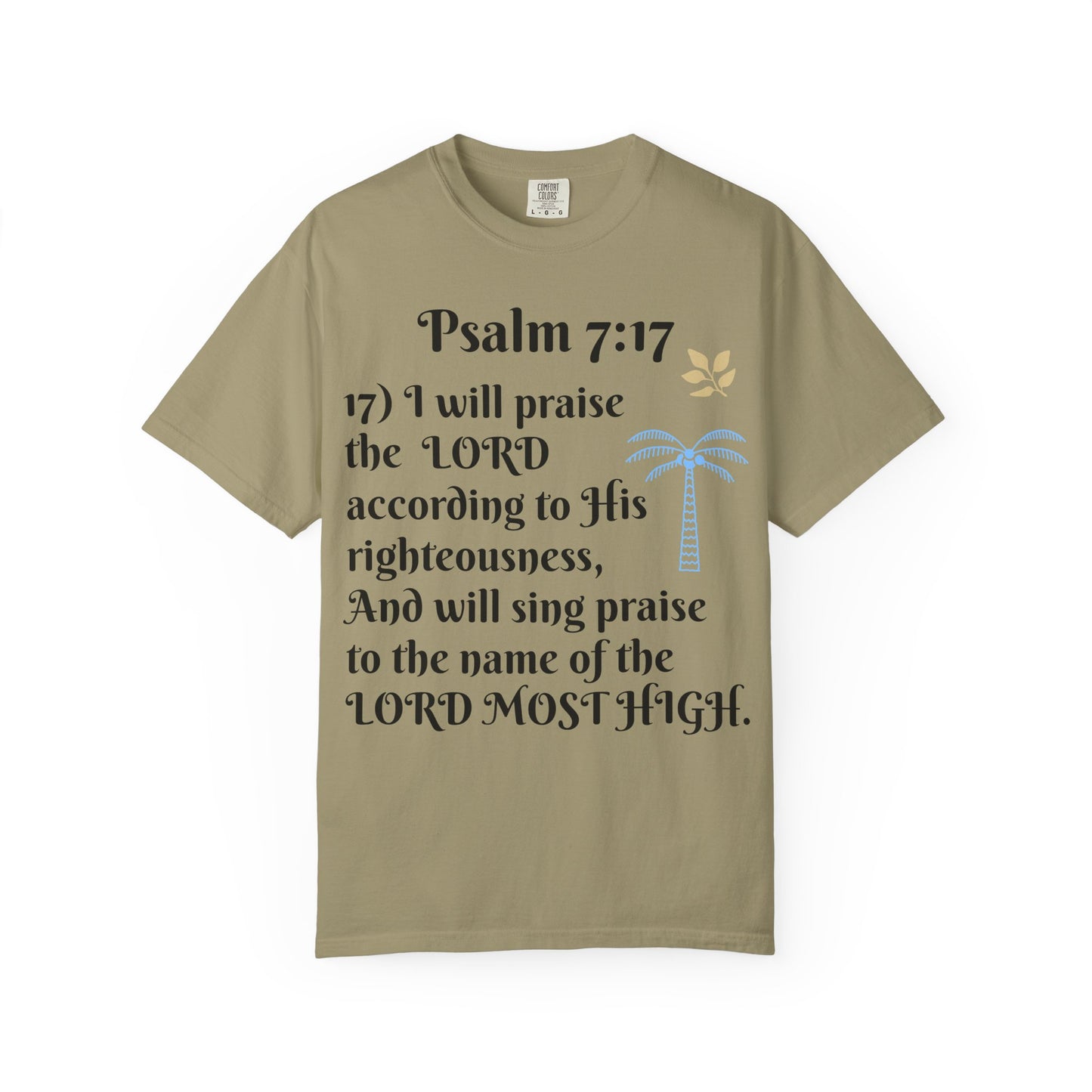 Inspirational Bible Verse T-shirt | Psalm 7:17 Christian Apparel, Faith-Based Gift, Unisex Tee, Spiritual Clothing, Casual Wear